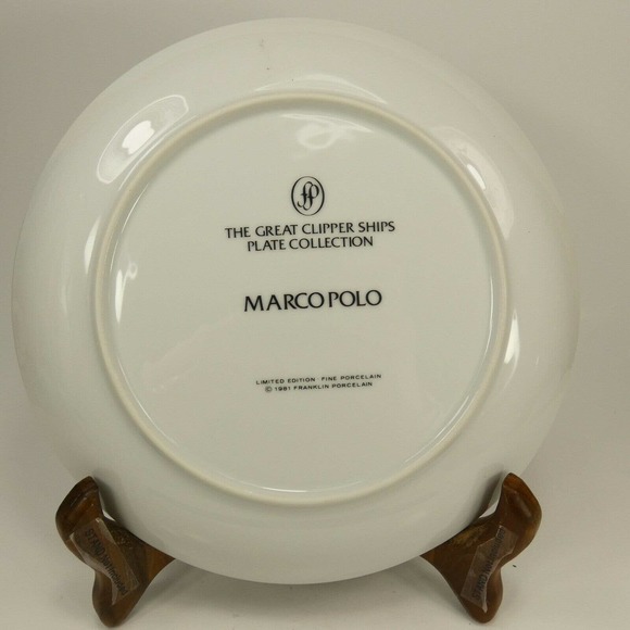 MARCOPOLO Great Clipper Ships Plate Collection 1981 Franklin Porcelain UHH&S - Picture 10 of 11